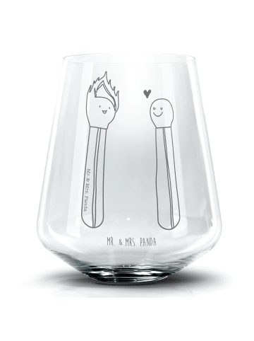 Mr. & Mrs. Panda Blümchentail Glas Streichhölzer ohne Spruch in Transparent