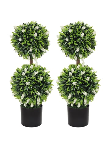 HOMCOM Kunstpflanze-15L x 15B x 70H cm-Weiß