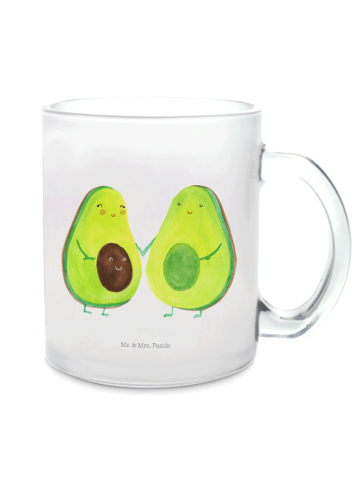 Mr. & Mrs. Panda Tasse Avocado Pärchen ohne Spruch in Transparent