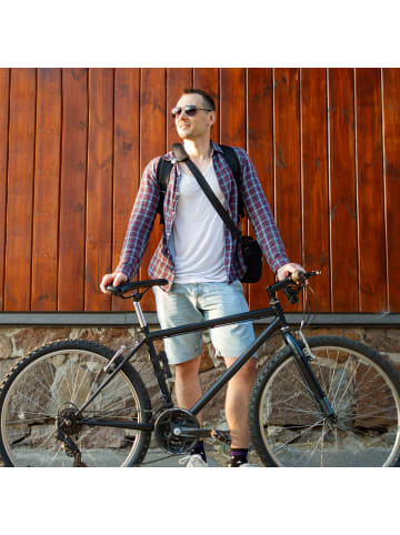 relaxdays Fahrrad-Faltschloss in Schwarz