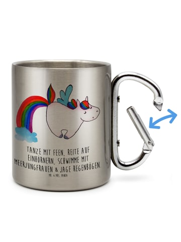 Mr. & Mrs. Panda Becher Einhorn Fliegendes Pferd mit Spruch in Silber