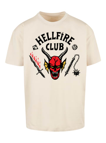 F4NT4STIC Oversize T-Shirt Stranger Things Hellfire Club in sand