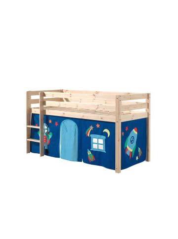 58 aufm Kessel KINDERBETT Karolina 210x114x106 Massivholz Natur Textilset Astro 1