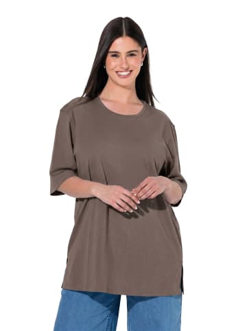 Ulla Popken Shirt in dunkles taupe