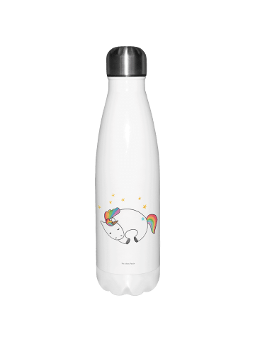 Mr. & Mrs. Panda Thermosflasche Einhorn Nacht ohne Spruch in Weiß