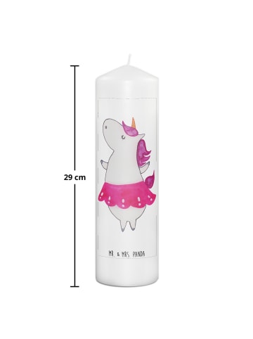 Mr. & Mrs. Panda Kerze Einhorn Ballerina ohne Spruch in Weiß