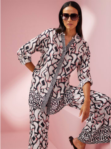 Heine Druckbluse in grapefruit-schwarz-bedruckt