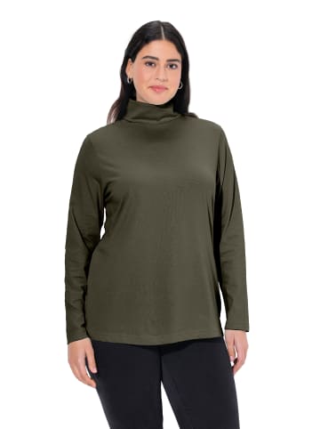 Ulla Popken Shirt in olivgrau