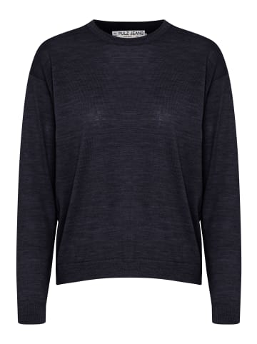 Pulz Strickpullover PZSADIE Oversize fit in Dark Sapphire Melange