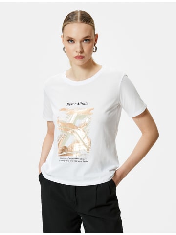 KOTON T-shirt in Weiß