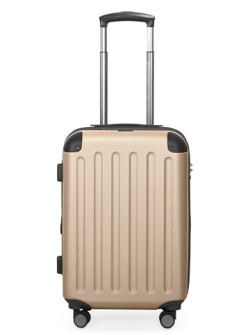 Hauptstadtkoffer Spree - Koffer Flugzeug Trolley Handgepäck Hartschale TSA 42L in Champagner