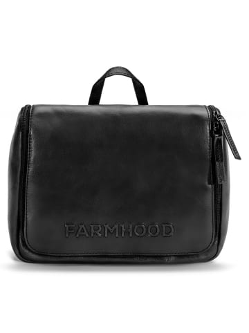 Farmhood Memphis Kulturbeutel Leder 27 cm in black