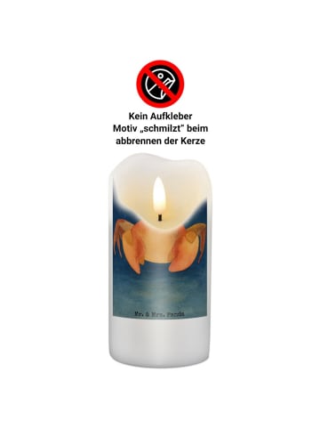 Mr. & Mrs. Panda Kerze Sternzeichen Krebs Design ohne Spruch in Weiß