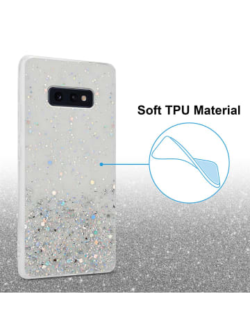 cadorabo Hülle für Samsung Galaxy S10e Glitter in Transparent mit Glitter