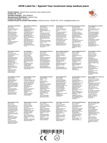 Egmont Toys Pilzlampe mittel