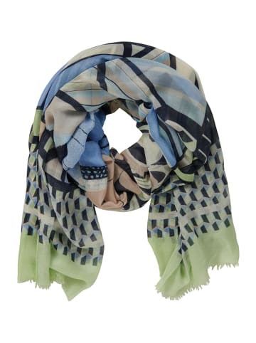 Betty Barclay Basic-Schal mit Print in Blau/Grün
