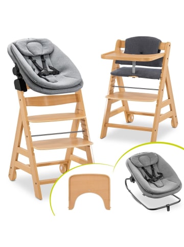 Hauck 5-tlg. Alpha Move Newborn Set Hochstuhl in braun,grau