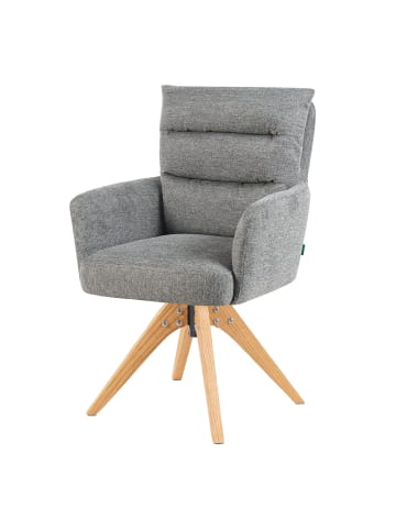 DUBI Möbel 2er-Set: Drehstuhl Mika-Juna in Grau - (B)59 x (H)94 x  (T)66 cm
