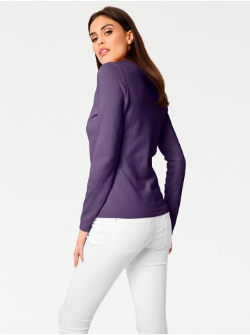 Heine V-Pullover in pflaume