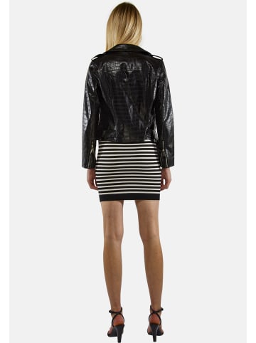 TOOCHE Kunstlederjacke "Tooche Kunstlederjacke Damen Schwarz" in Schwarz