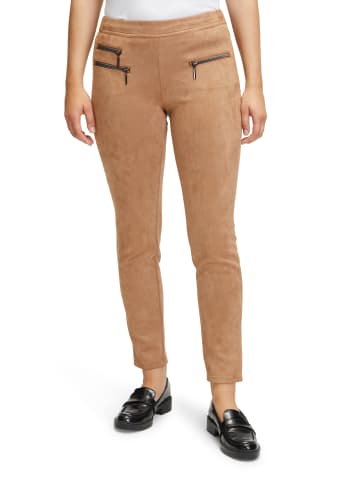 Betty Barclay Slim Fit-Hose mit Reißverschluss in Golden Camel