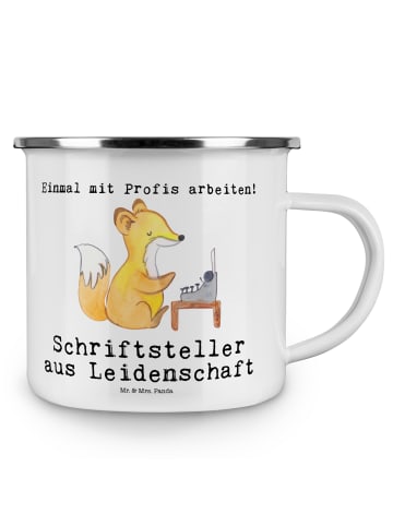 Mr. & Mrs. Panda Kaffeetasse Schriftsteller Leidenschaft mit Spruch in Weiß