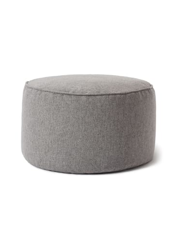 Lumaland Sitzsack-Hocker Pouf Indoor rund 50l hellgrau grau