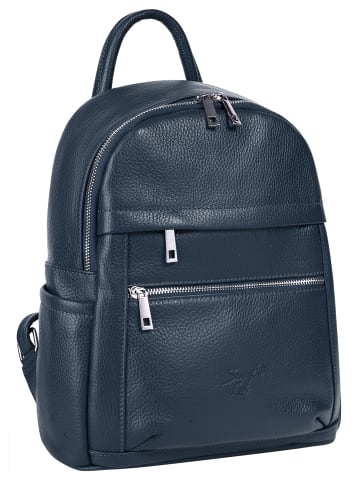 Samantha Look Rucksack echt Leder in blau