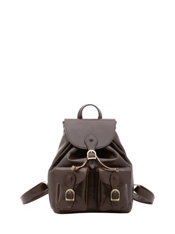Viola Castellani Schultertasche in DARK BROWN B