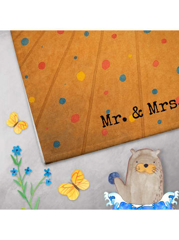 Mr. & Mrs. Panda Handtuch Toast Party Design ohne Spruch in Weiß
