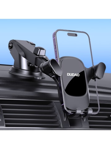 COFI 1453 F5Pro Autotelefonhalter für Cockpit und Windschutzscheibe Schwarz in Schwarz