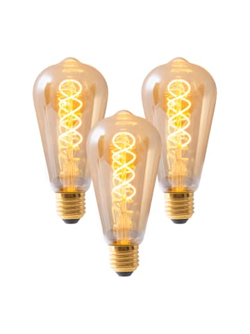 näve LED Leuchtmittel "DILLY" in amber - (L)6.4 cm x (B)6.4 cm x (H)14.6 cm - EEK G