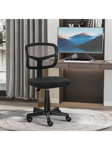 Vinsetto Bürostuhl-43L x 48B x 77,5-89,5H cm-Schwarz