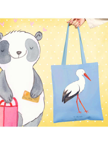Mr. & Mrs. Panda Umhängetasche Storch ohne Spruch in Sky Blue