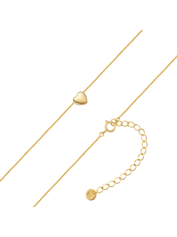 Glanzstücke München Kette Herz aus Sterling Silber in gelbgold