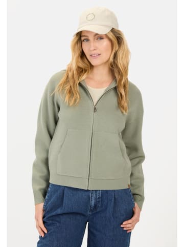 Camel Active Strickjacke mit Kapuze in Eukalyptus