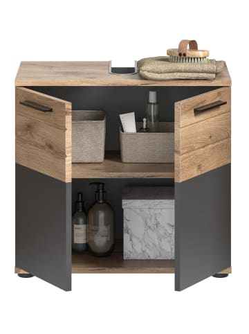 ebuy24 Waschbeckenunterschrank Mason Grau 60 x 34 cm