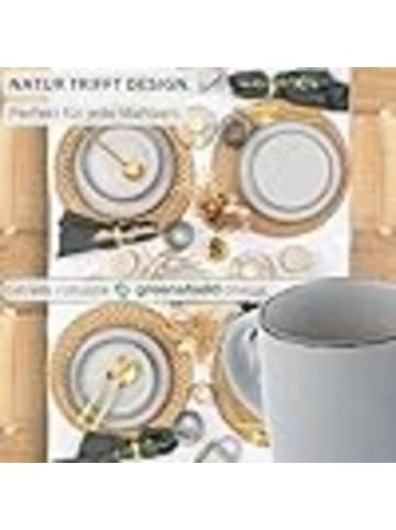 Sänger 4-tlg. Kaffeebecher Set Bombay Stone in Grau aus Steingut