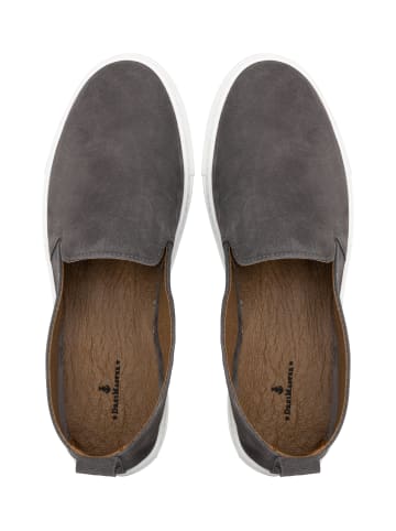 DreiMaster Maritim Leder Slip-Ons in Grau