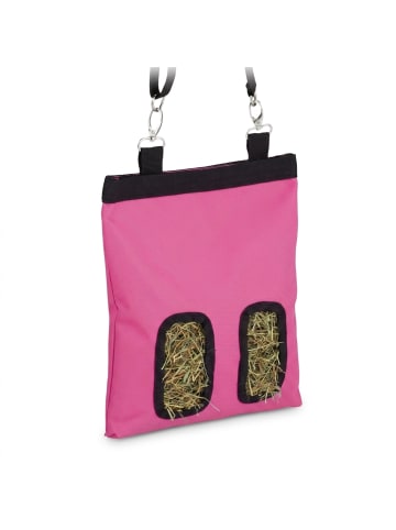 relaxdays Heutasche in Pink/ Schwarz - (B)25 x (H)31 cm