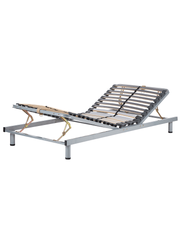 Beliani Manuell Verstellbarer Lattenrost COMFORT in Silber