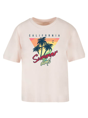 F4NT4STIC Tee California Palmen Retro in pink