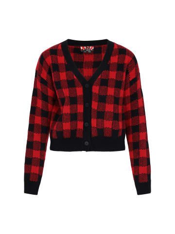 myMo ROCKS Women Cardigan in black dark red