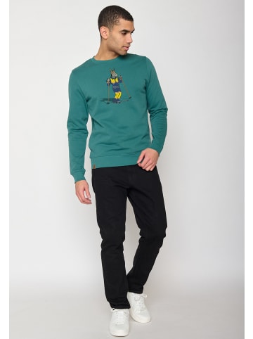 GreenBomb Sweatshirt Animal Donkey Ski in Dschungel Grün