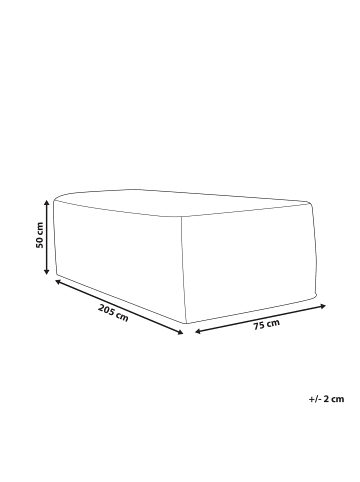 Beliani Regenschutzhülle CHUVA in Grau - (W) 205 x (H) 50 x (L) 75 cm