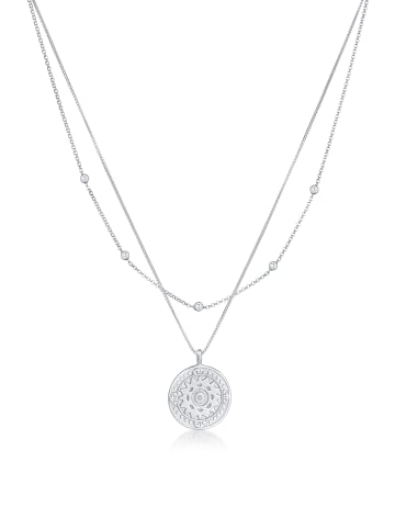 Elli Halskette 925 Sterling Silber Münze, Ornament in Silber