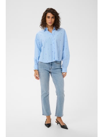 Kaffe Langarm - Hemd KAgiulia Baggy fit in Windsurfer W. Blue Hearts