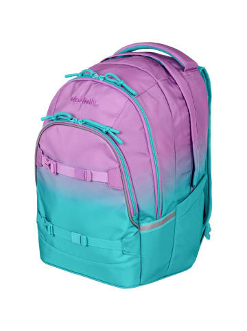 McNeill Schulrucksack MILO blueberry + Schlampermäppchen in pink-türkis