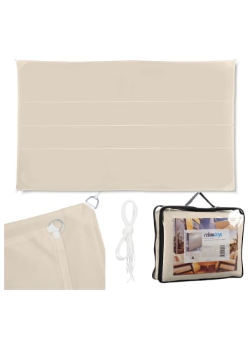 relaxdays Sonnensegel in Beige (B)400 x (T)600 cm