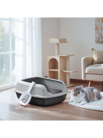 Feandrea Katzentoilette Boxal in Grau - (B)56 x (H)23.5 x (T)42 cm